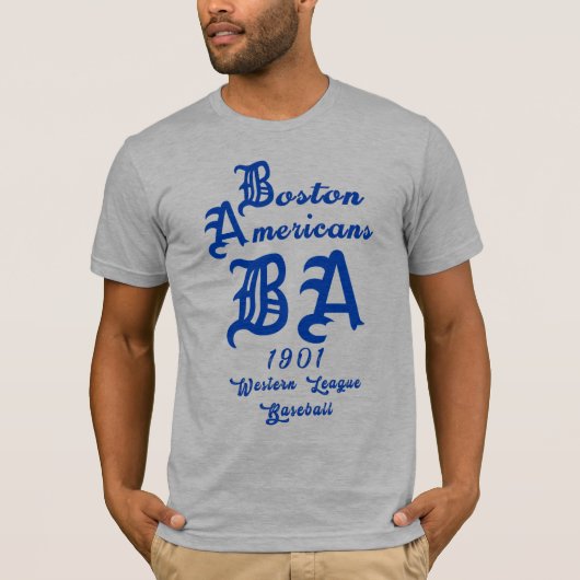 1901ボストンアメリカン野球⚾ウェスタンリーグ Tシャツ (正面)