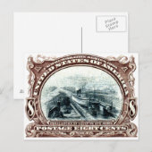 1901ミシガン運河ロック ポストカード (正面/裏面)