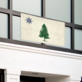 1901メイン州旗の屋外バナー – ヴィンテージスタイル 横断幕 (ビルの外側)