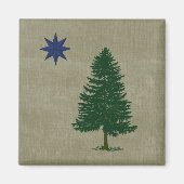 1901メイン州旗 – ヴィンテージスタイル マグネット (正面)