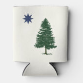 1901メイン州旗 – ヴィンテージスタイル 缶クーラー (正面)