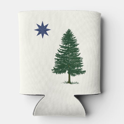 1901メイン州旗 – ヴィンテージスタイル 缶クーラー (裏面)