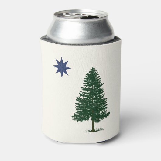 1901メイン州旗 – ヴィンテージスタイル 缶クーラー (缶裏面)