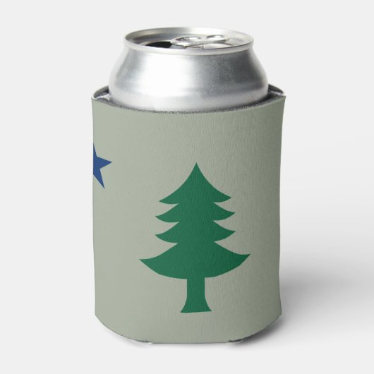 1901メイン州旗Koozie 缶クーラー (缶正面)