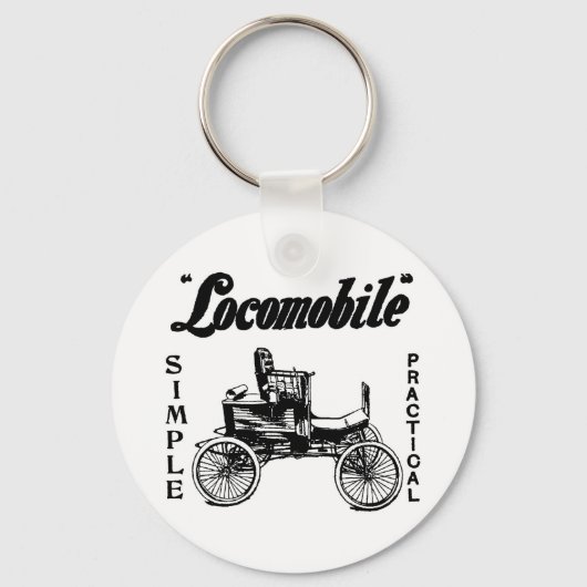1901ロコモビル自動車とキーチェーン キーホルダー (正面)