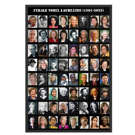 1901年から2023年までの全ての女性ノーベル賞受賞者 ポスター