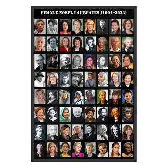 1901年から2023年までの全ての女性ノーベル賞受賞者 ポスター