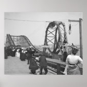 1901年のアトランティックシティのジェットコースター。ヴィンテージ ポスター (正面)