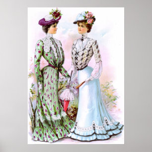 1901年のヴィンテージの服 ポスター