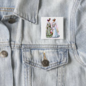 1901年のヴィンテージの服 缶バッジ (インサイチュ)