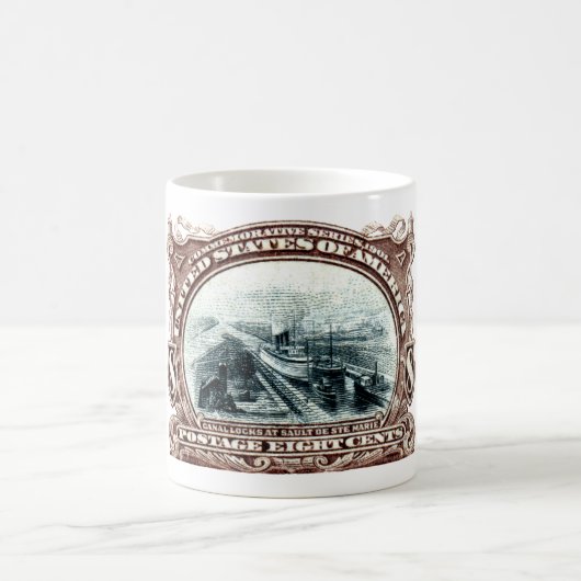 1901年の運河はミシガン州を締めます コーヒーマグカップ (中央)