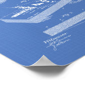 1901年カレンダー 特許アート青図 ポスター (角)