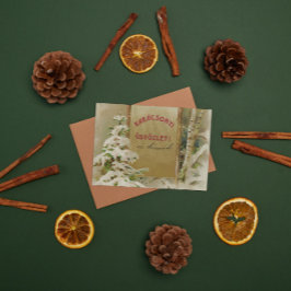 1901年ハンガリーのクリスマスポストカード シーズンポストカード