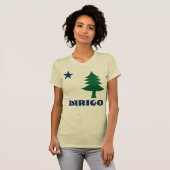 1901年メインの旗のTシャツ- Dirigoの版の Tシャツ (正面フル)