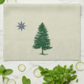 1901年メインの旗-ヴィンテージのスタイルの台所手タオルの キッチンタオル (折り畳み)