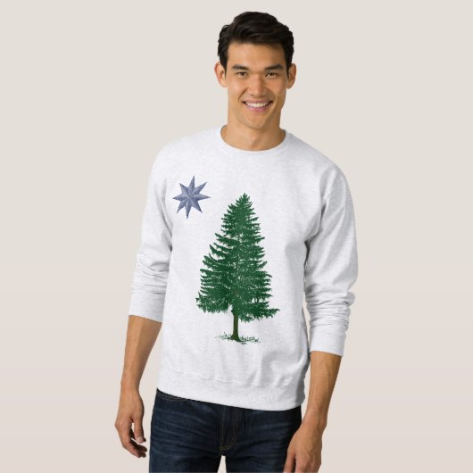 1901年メインの旗-ヴィンテージのスタイルの スウェットシャツ (正面フル)