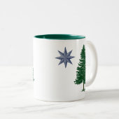 1901年メインの旗-ヴィンテージのスタイルの ツートーンマグカップ (正面右)