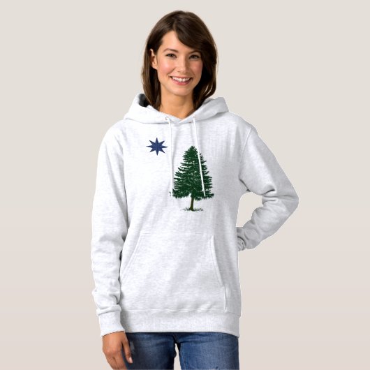 1901年メインの旗-ヴィンテージのスタイルの パーカ (正面フル)