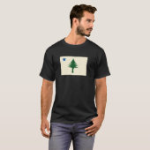 1901年メイン州旗 パインタリー・ステート ステッカー Tシャツ (正面フル)