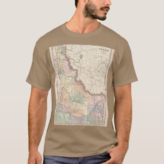 1901年 アイダホ州 ヴィンテージ地図 Tシャツ