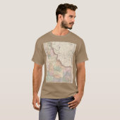 1901年 アイダホ州 ヴィンテージ地図 Tシャツ (正面フル)