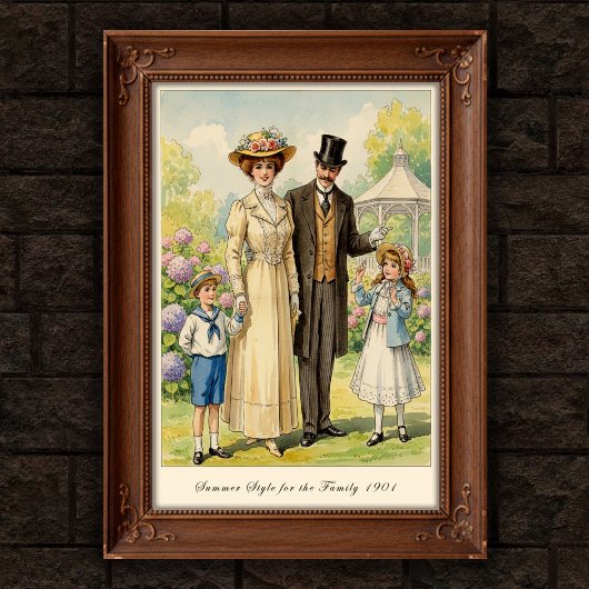 1901年 ヴィンテージ アウトドア ファッション ウォールポスター ポスター
