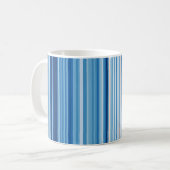 1901年~2020年ストライプのの温暖化 – 南米 コーヒーマグカップ (正面左)