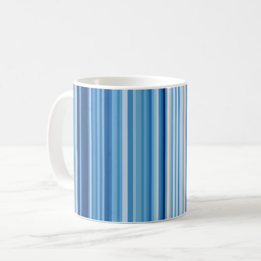 1901年～2020年ストライプのの温暖化 – 南米 コーヒーマグカップ (正面左)