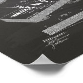 1901 カレンダー 特許アート 黒板 ポスター (角)