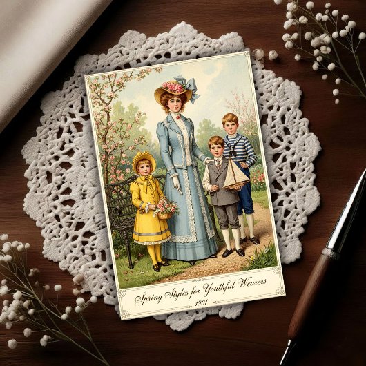 1901 Vintage Outdoor Fashion ポストカード