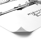 1902ヴィンテージ再生自転車特許プリント ポスター (角)