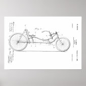 1902ヴィンテージ自転車再生特許プリント ポスター (正面)
