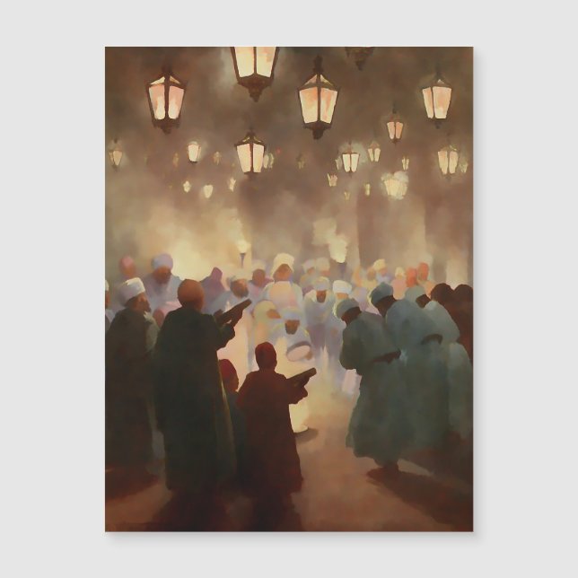 1902年の磁気カードからのラマダンのシーン (正面)