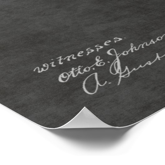 1902年奇数飛行船飛行機特許スケッチプリント ポスター (角)