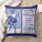 1902 G & Jタイヤ広告 クッション (ブランケット)