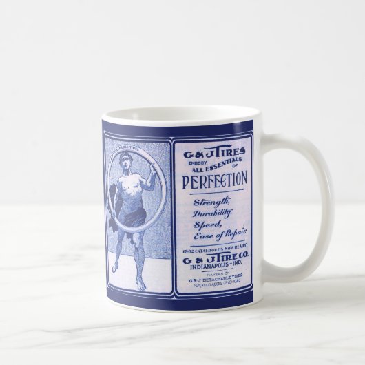 1902 G & Jタイヤ広告 コーヒーマグカップ (右)
