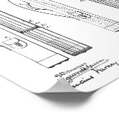 1903ゴルフクラブキャディバッグデザインパテントアートプリント ポスター (角)