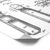 1903ブラウニング銃特許美術スケッチプリント ポスター (角)