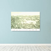 1903年からのウィンニペサーキー湖の地図 キャンバスプリント (インサイチュ (ウッドフロア))