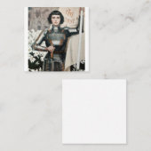 1903年のジョアン・オブ・アーク版木、銅版、版画 スクエア名刺 (正面/裏面)