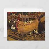 1903年ニコライ・ローリッチによりボートを建造 ポストカード (正面/裏面)