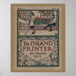 1903年内陸プリンタの活版印刷ポスター ポスター