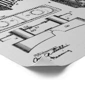 1903年折りカメラ特許美術スケッチプリント ポスター (角)