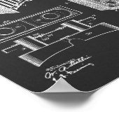 1903年折りカメラ特許美術スケッチプリント ポスター (角)