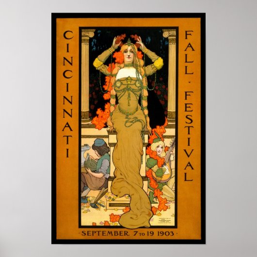 1903年秋のフェスティバル ビンテージ広告 ポスター (正面)