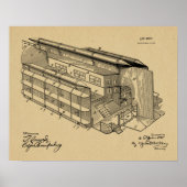 1903年飛行エアシップ特許アート図面プリント ポスター (正面)