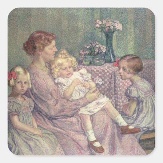 1903年、ベルデ夫人と彼女の子供たち スクエアシール (正面)
