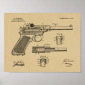 1903 Rapid Fire Gun Patent Art Drawing Print ポスター (正面)