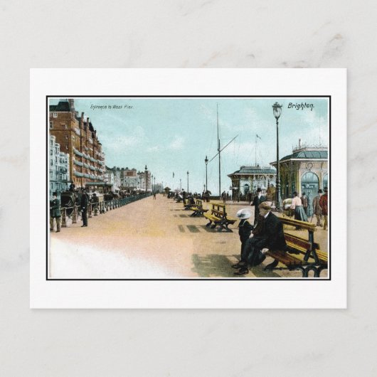 1903 Seaside view West Pier Brighton England ポストカード (正面)