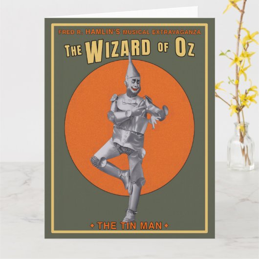  1903 Wizard of Oz Tin Man カード (黄色い花)
